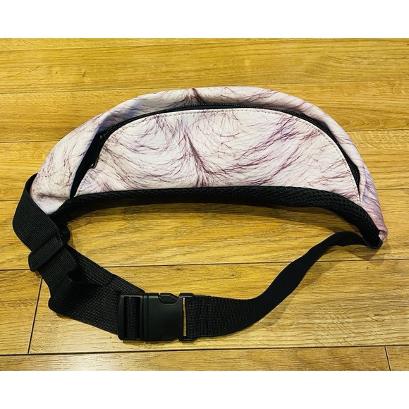 Novelty Belly Button Fanny Pack Hairy Belly Belt Bag - Picture 2 of 3